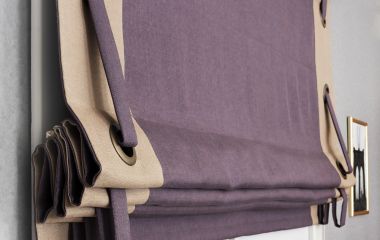 Декор римських штор кантами, люверсами, пояском