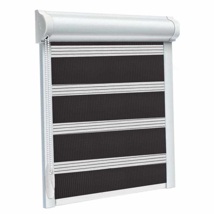 Рулонна штора Secret DN день-ніч закритого типу П-подібна Чорний