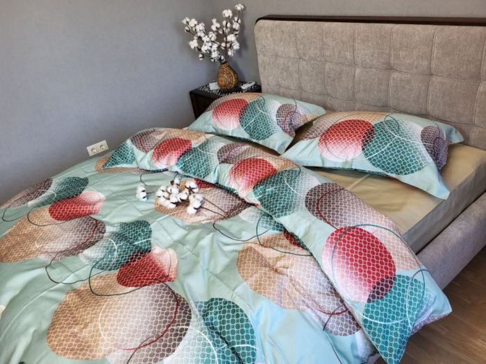 Сатин PREMIUM, TOLEDO COLORFUL підк. Цільн. (Полуторний)