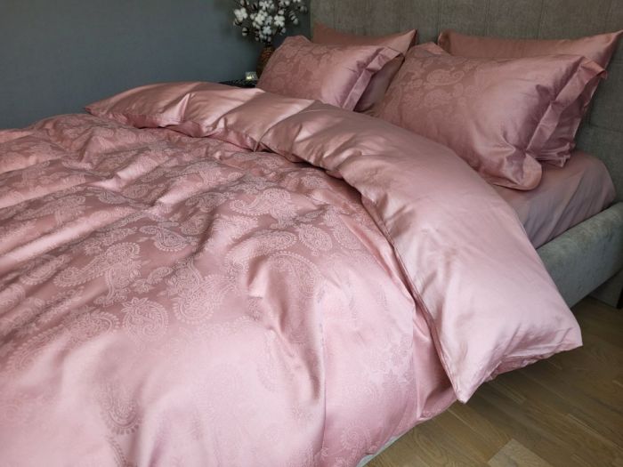 Сатин JACQUARD, PAISLEY POWDER (Полуторний)