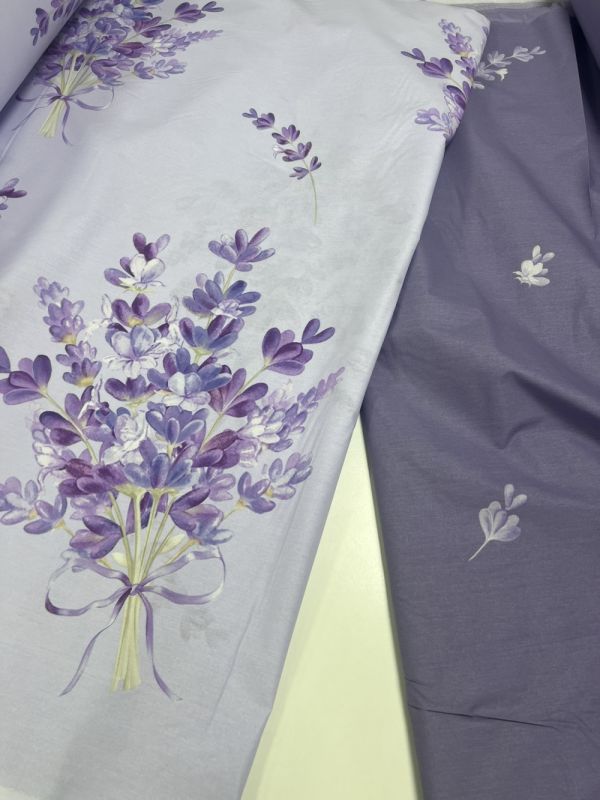 Букет лаванди, ранфорс (Полуторний)