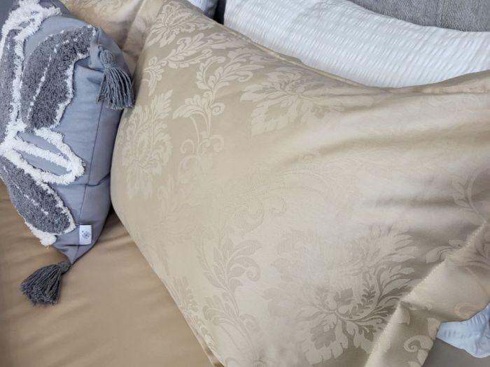 Сатин JACQUARD, TIARA BEIGE (Полуторний)