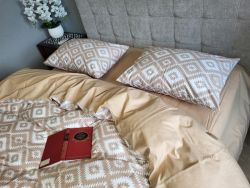 Орнамент беж, cotton (Полуторний)