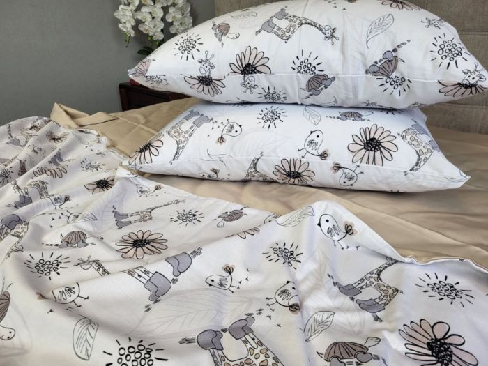 Сатин PREMIUM, ZOO Двустор. (Полуторний)