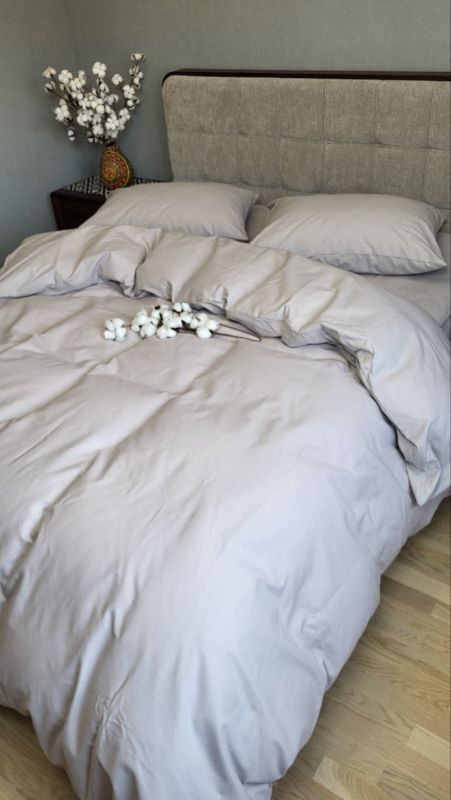 Сірий мусон S146, Turkish flannel (Полуторний)