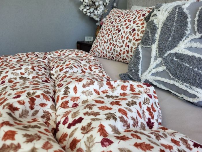 Багряна осінь/сірий мусон, Turkish flannel (Полуторний)