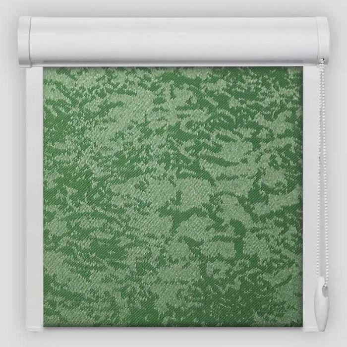 Рулонна штора Агат закритого типу Зелений