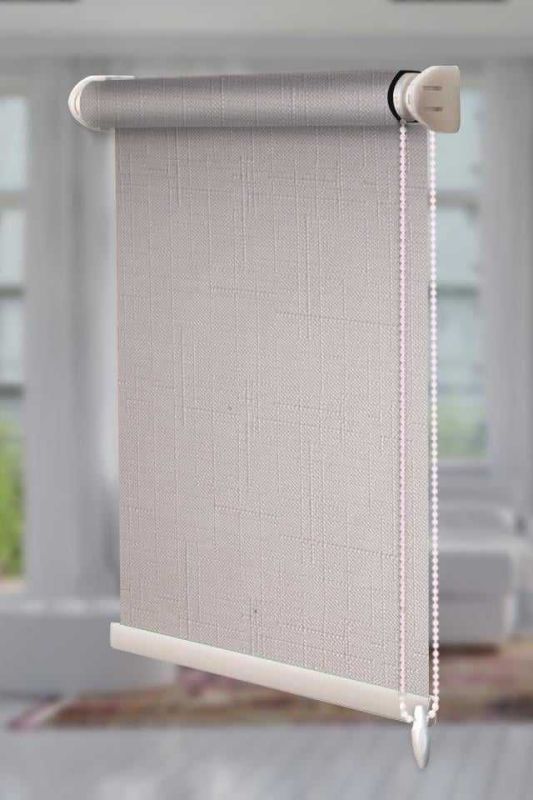 Рулонна штора Льон відкритого типу Білий (Len-RSS-01-858)