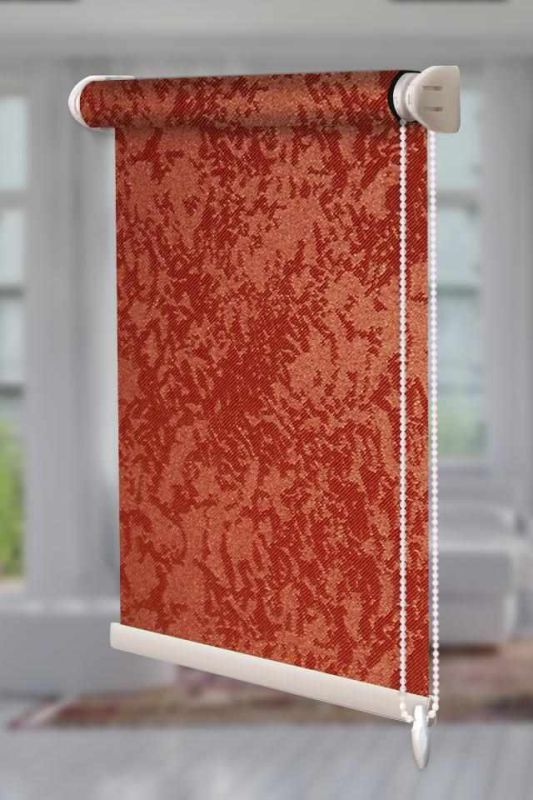 Рулонна штора Агат відкритого типу Теракотовий