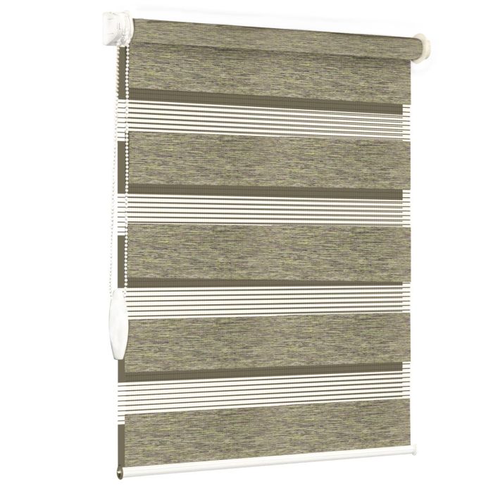 Рулонна штора Pastoral день-ніч відкритого типу Оливковий