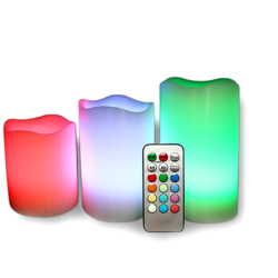 Комплект светодиодных свечей Luma Candles LED свеча - ночник RGB с пультом управления, 3 шт в наборе