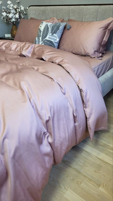 Сатин однотонний MAUVE NEW, №350N (Полуторний)