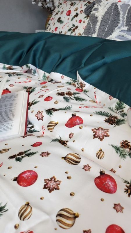 Сатин PREMIUM, DECORATIONS (Полуторний)