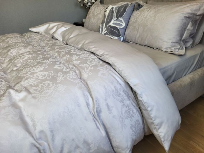 Сатин JACQUARD, TIARA GREY (Полуторний)