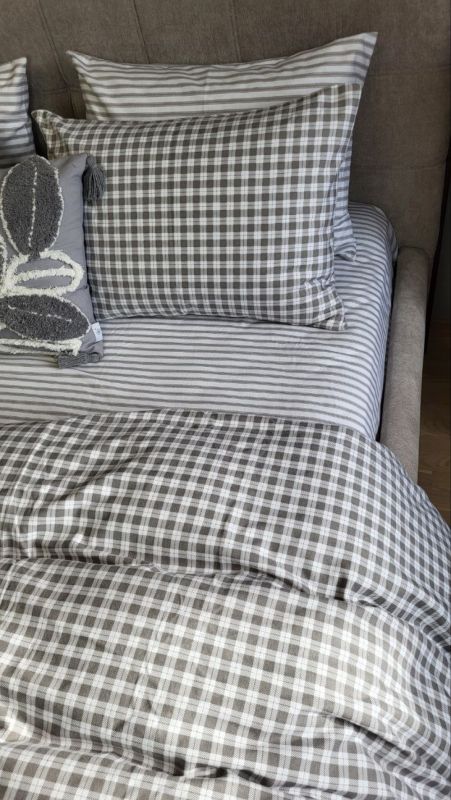 Клітинка/смужка, Turkish flannel нав 50*70см, підк двустор (Полуторний)