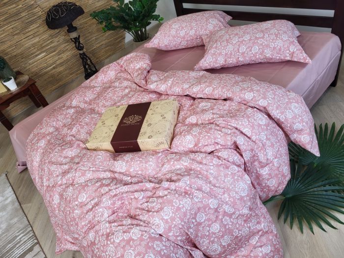 Сатин PREMIUM, MUSCAT ROSE підк. Цільн. (Полуторний)