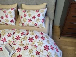 Сніжинка жовт./бежевий пісок, Turkish flannel (Полуторний)