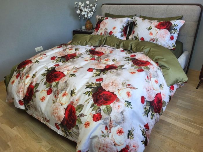 Сатин PREMIUM, ROSE (Полуторний)