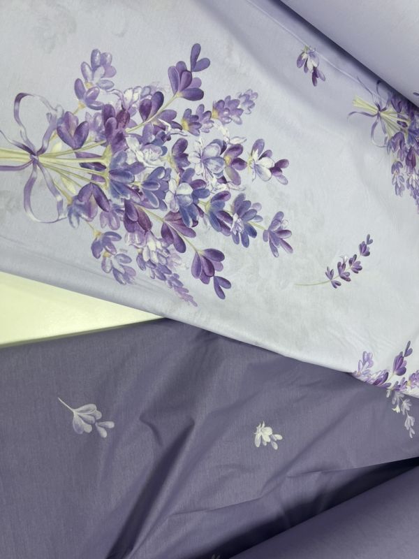 Букет лаванди, ранфорс (Полуторний)