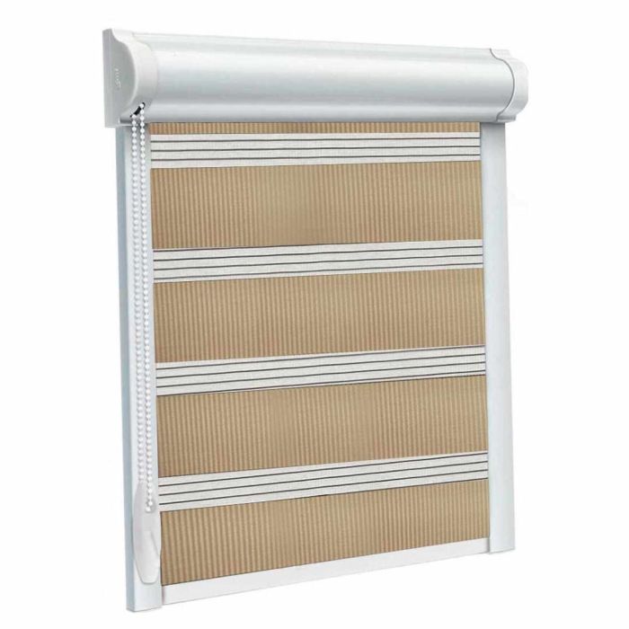 Рулонна штора Secret DN день-ніч закритого типу П-подібна Кавовий