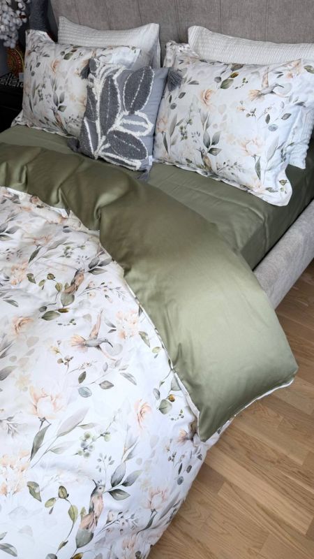 Сатин PREMIUM, BIRDS (Полуторний)