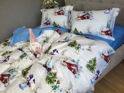 Сатин PREMIUM, NEW YEAR  підк. Цільн. (Полуторний)