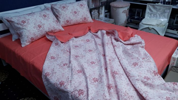 Прованс корал, ранфорс нав 50*70см (Полуторний)