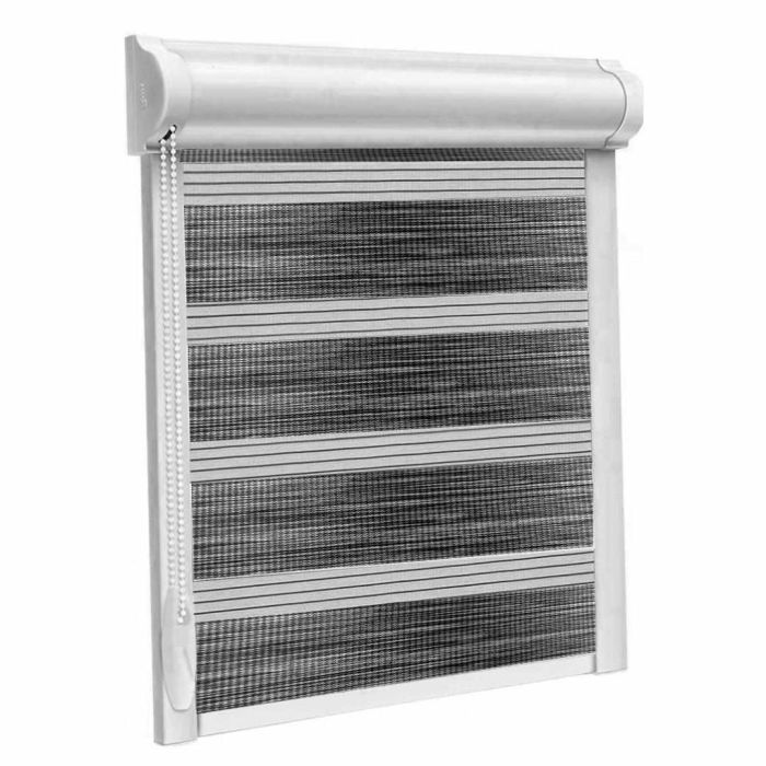 Рулонна штора Imagine DN день-ніч закритого типу П-подібна Темно-сірий