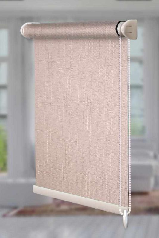 Рулонна штора Льон відкритого типу Молочний (Len-RSS-01-2448)