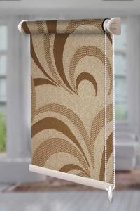 Рулонна штора Фестиваль відкритого типу Коричневий