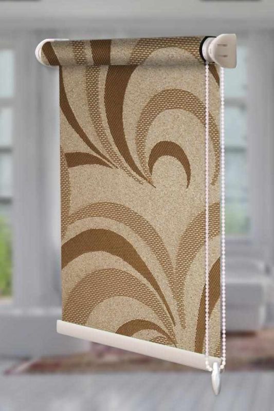 Рулонна штора Фестиваль відкритого типу Коричневий