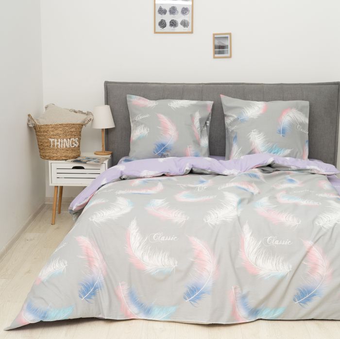 Комплект постільної білизни Viluta Двоспальний Ранфорс 22214 з простирадлом на резинці 160х200