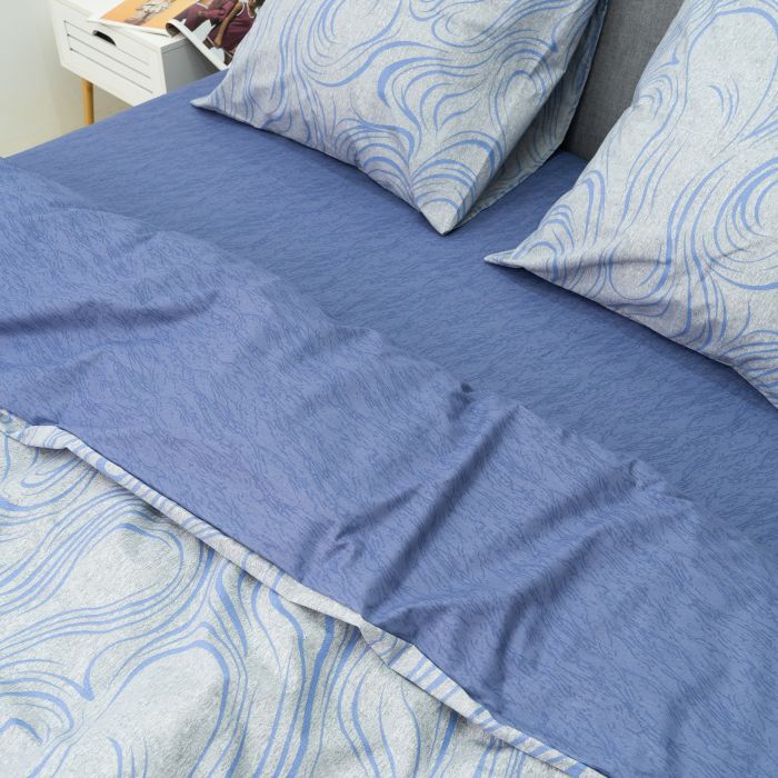 Комплект постільної білизни Viluta Двоспальний Ранфорс 25355 з простирадлом на резинці 160х200