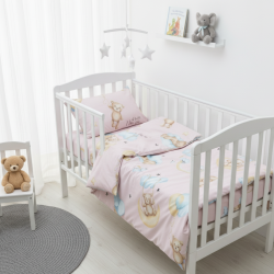 Комплект постільної білизни Viluta Дитячий Ранфорс 25415 Рожевий