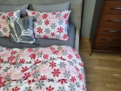 Сніжинка сіра/сіра гавань, Turkish flannel (Полуторний)