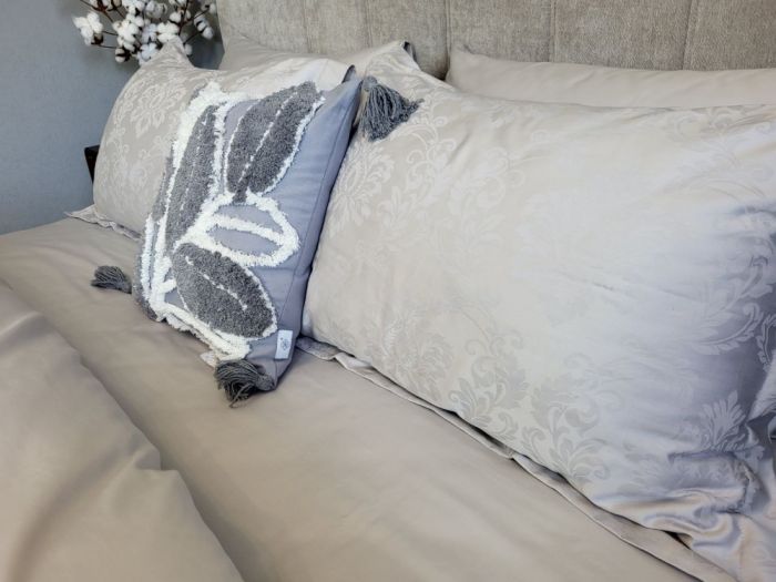 Сатин JACQUARD, TIARA GREY (Полуторний)