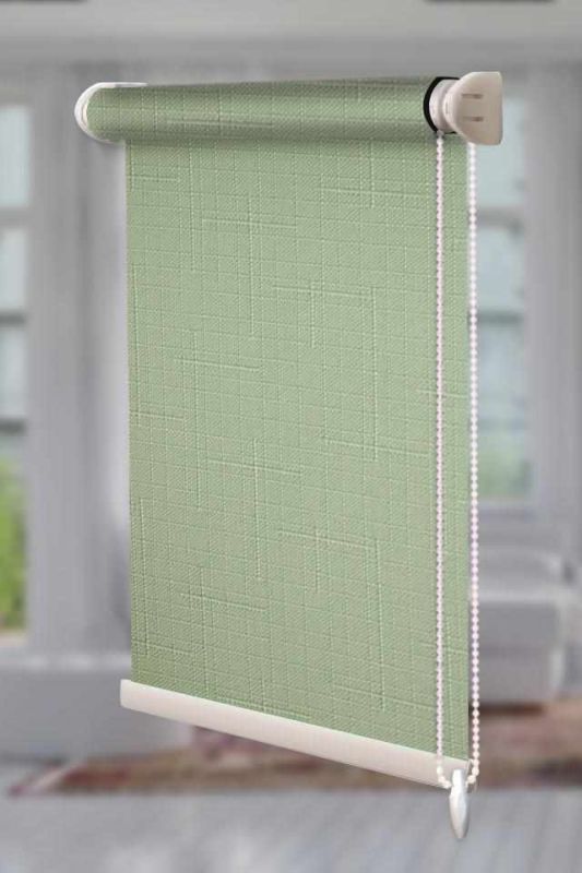 Рулонна штора Льон відкритого типу М'ятний (Len-RSS-01-1195)