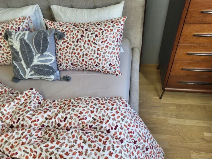 Багряна осінь/сірий мусон, Turkish flannel (Полуторний)