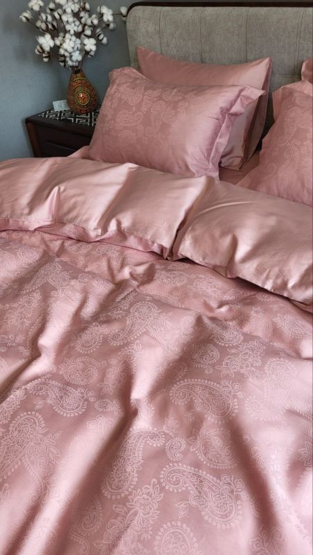 Сатин JACQUARD, PAISLEY POWDER (Полуторний)