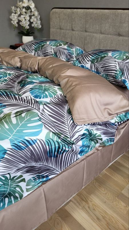 Сатин PREMIUM, TROPICS (Полуторний)