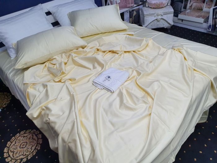 Сатин однотонний CHAMPAGNE, №081 (Полуторний)