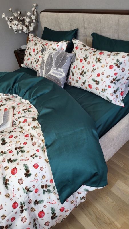 Сатин PREMIUM, DECORATIONS (Полуторний)