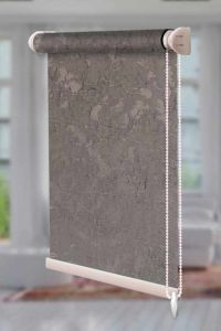 Рулонна штора Шовк відкритого типу Сірий