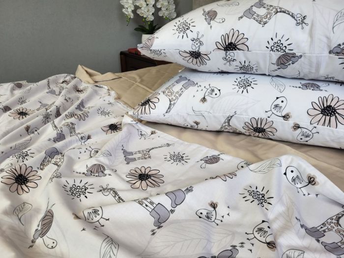 Сатин PREMIUM, ZOO Двустор. (Полуторний)