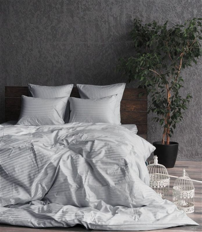 Stripe LUX GRAY PEARL 1/1см (Полуторний)