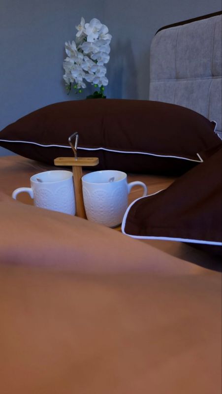 Сатин однотонний №154+№165, з кантом (Полуторний)