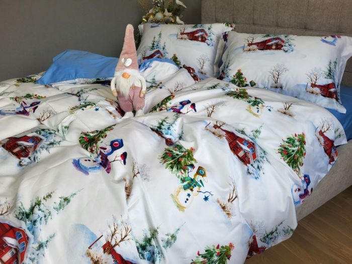 Сатин PREMIUM, NEW YEAR  підк. Цільн. (Полуторний)