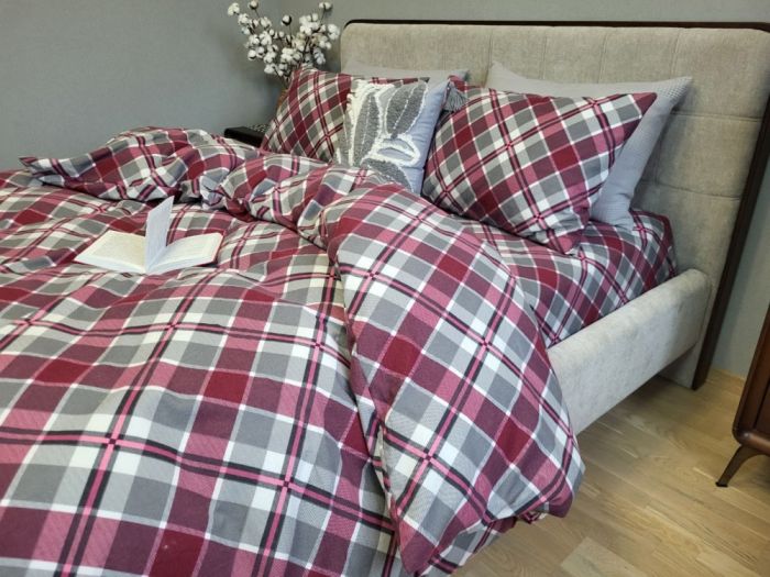 Крафт бордо, Turkish flannel (Полуторний)