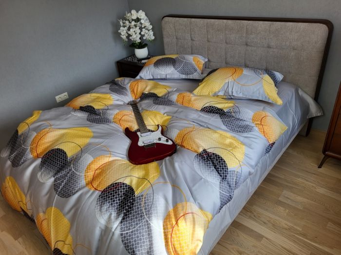 Cатин PREMIUM, TOLEDO GRAY нав 50/70+5см (Євро)