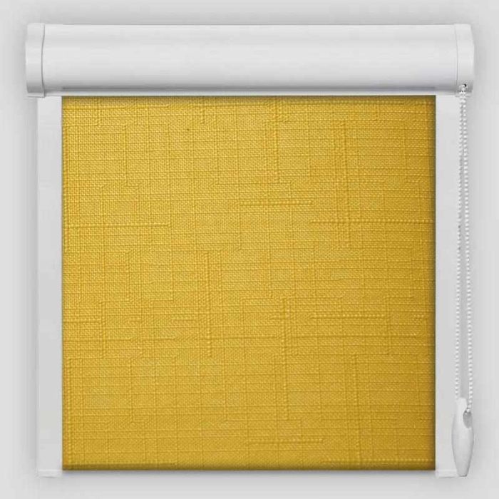Рулонна штора Льон закритого типу Жовтий
